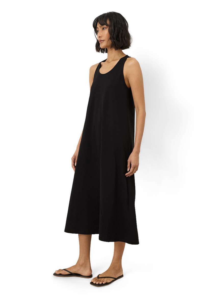Cotton Jersey Relaxed Tank Dress Made with Organic Cotton, Alternate, color, Black