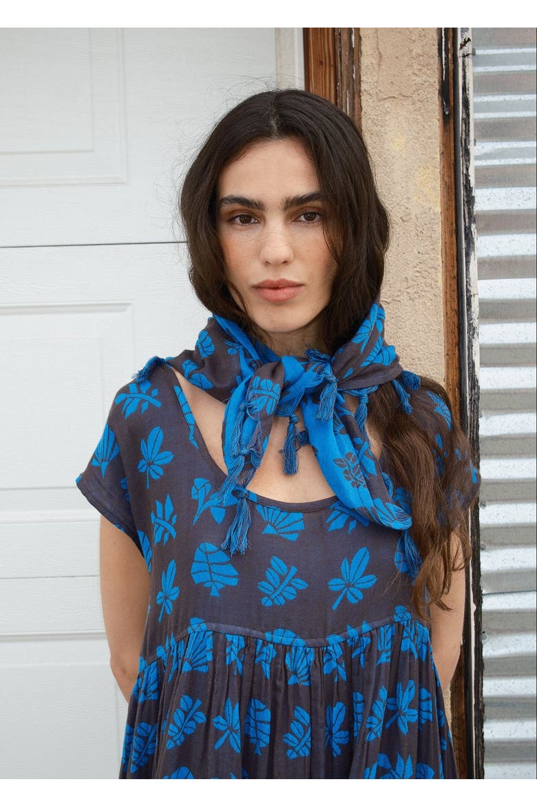 Oversized Tassel Bandana, Alternate, color, Azure