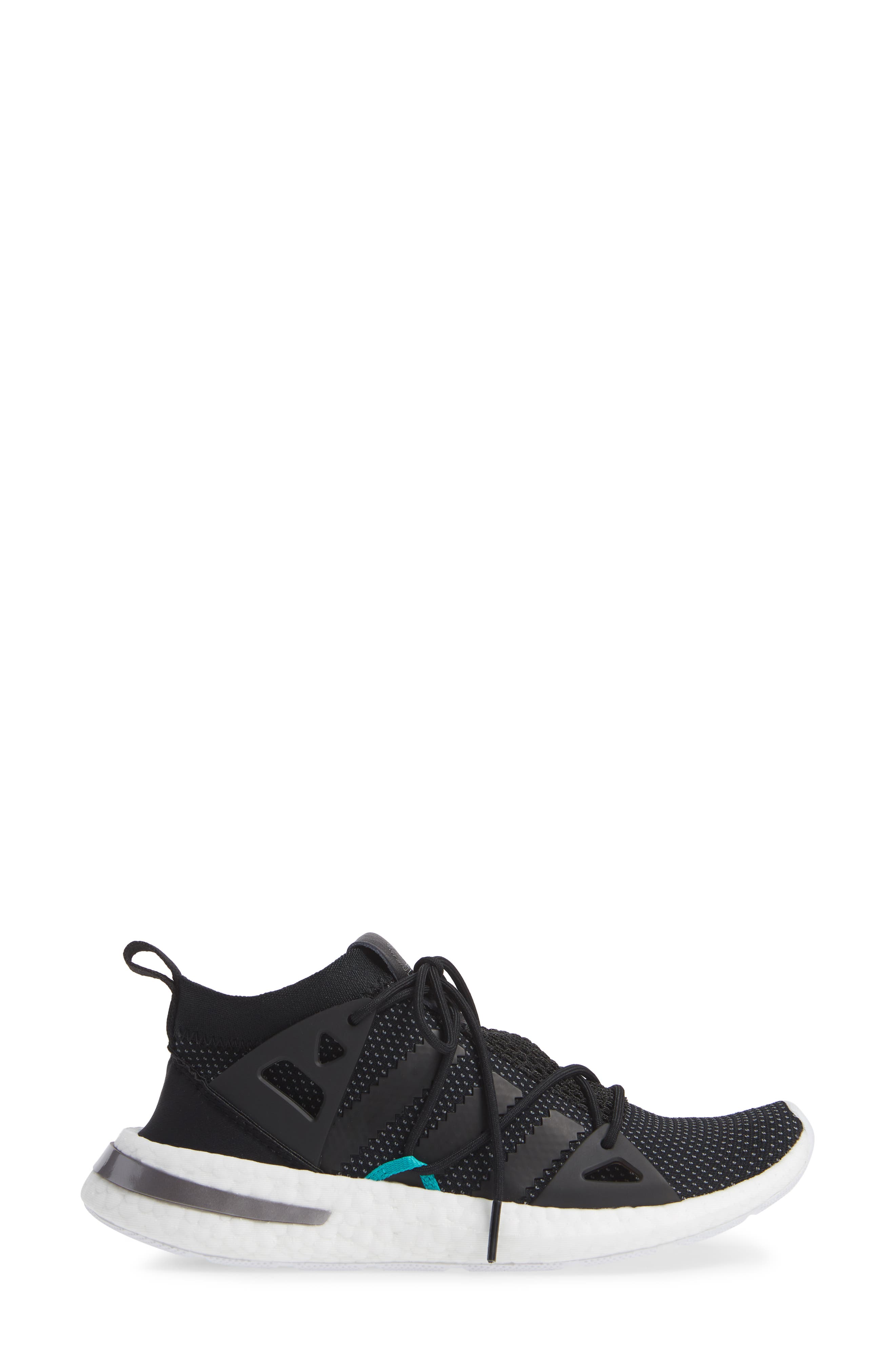 Arkyn Sneaker, Alternate, color, BLACK/ BLACK/ WHITE