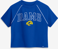 FANATICS Women's Fanatics Royal Los Angeles Rams Offensive Scheme Raglan Tri-Blend Cropped Top