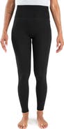 MUK LUKS Fleece Lined Leggings - 4" Waistband