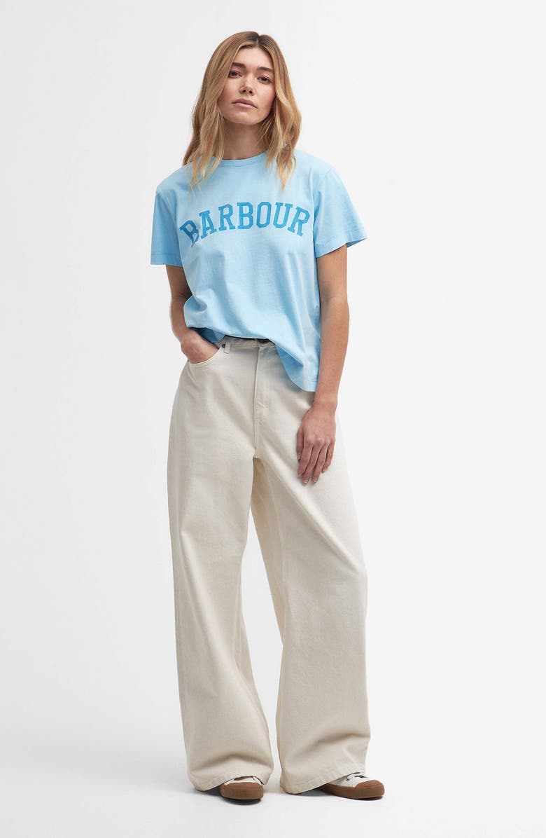 Barbour Maisie High Waist Wide Leg Jeans, Alternate, color, Ecru