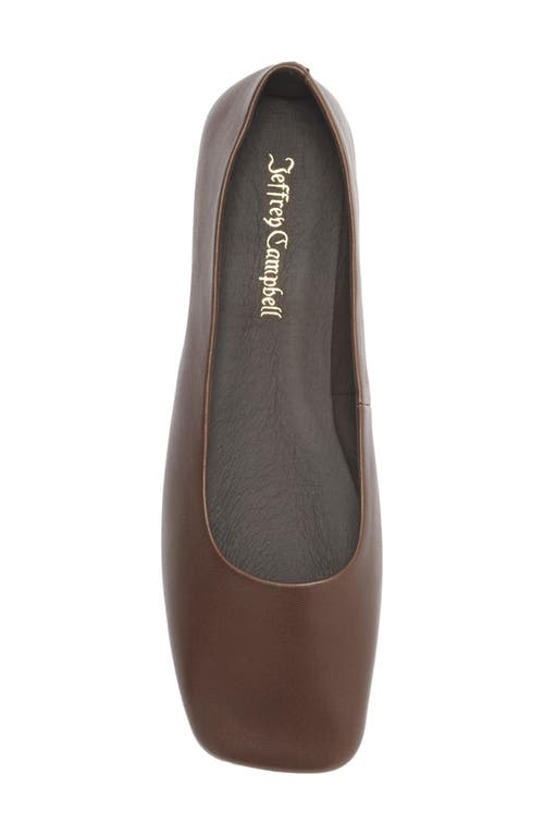 Jeffrey Campbell Listos Square Toe Flat In Brown
