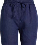 Tommy Bahama Two Palms Tie Waist Linen Shorts