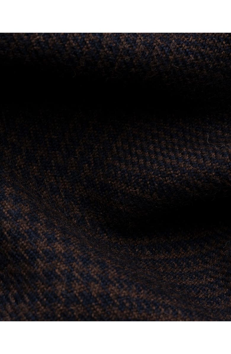 Eton Houndsttoh Check Merino Wool Scarf, Alternate, color, Medium Brown