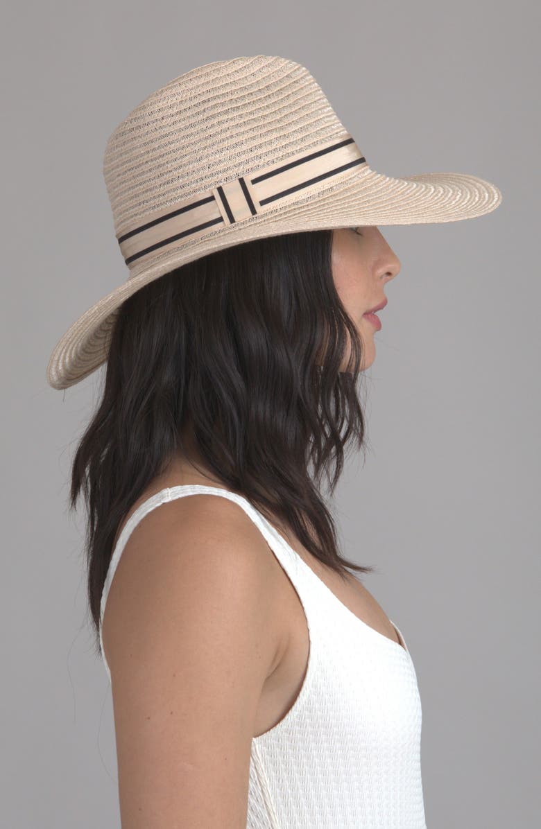 Eugenia Kim Emmanuelle Wide Brim Packable Straw Fedora, Alternate, color, Natural