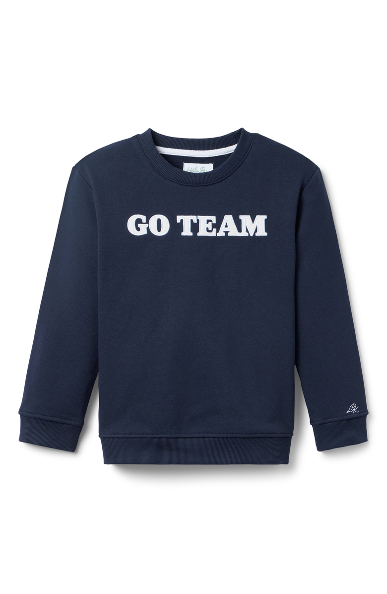 Little Paper Kids Parker Fleece Sweatshirt, Main, color, Navy