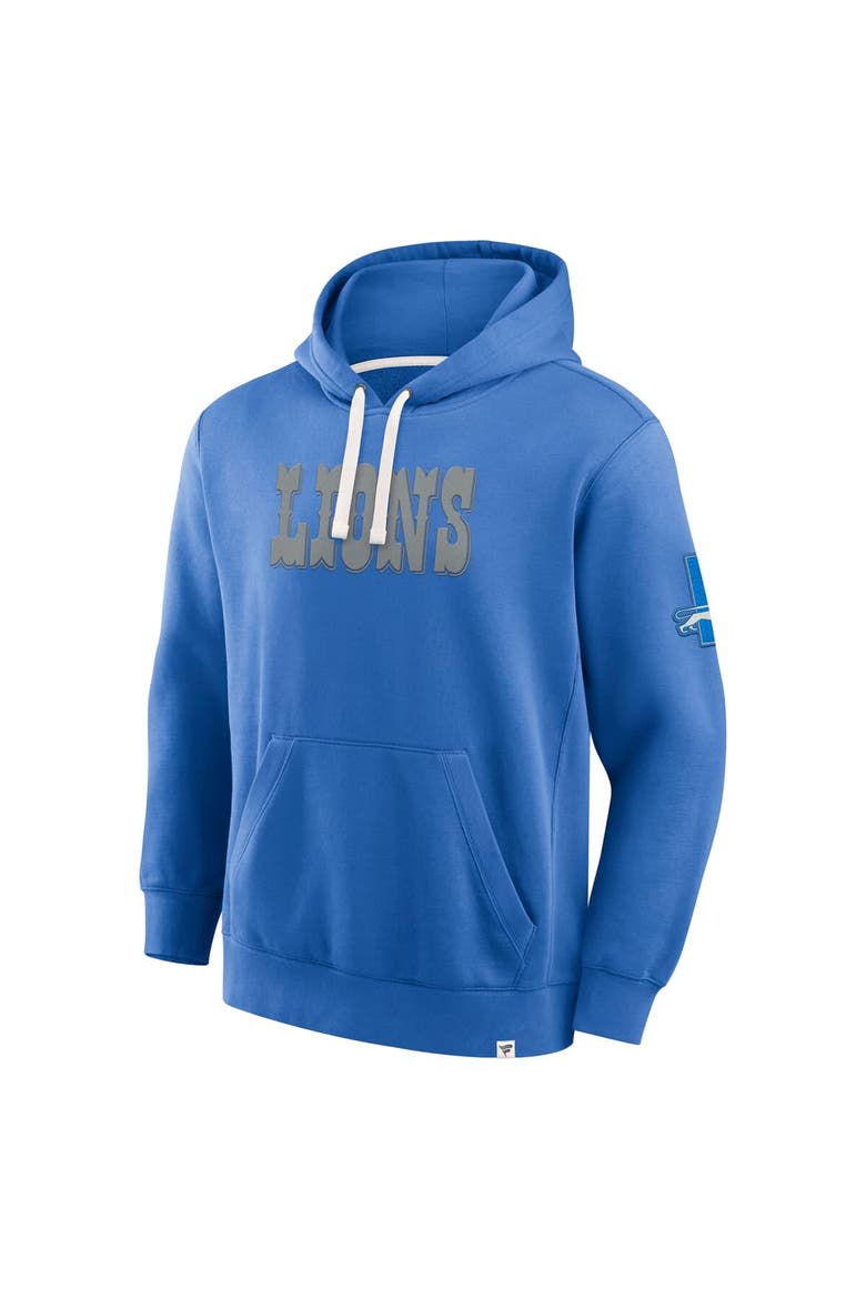 Men's Fanatics Blue Detroit Lions New Horizons Heritage Pullover Hoodie, Alternate, color, Blue