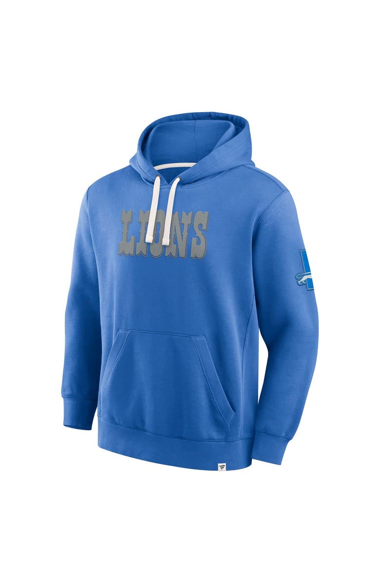 FANATICS Men's Fanatics Blue Detroit Lions New Horizons Heritage Pullover Hoodie, Alternate, color, Blue