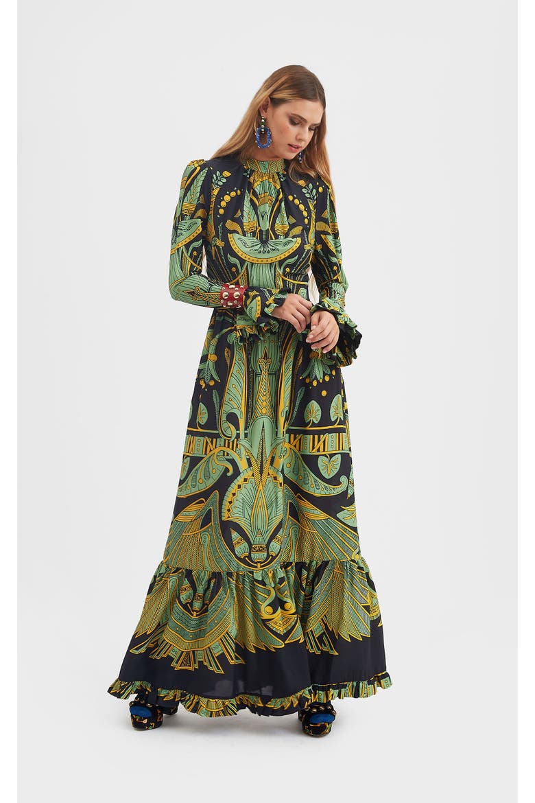 Visconti Dress, Main, color, The Nile Placée Black