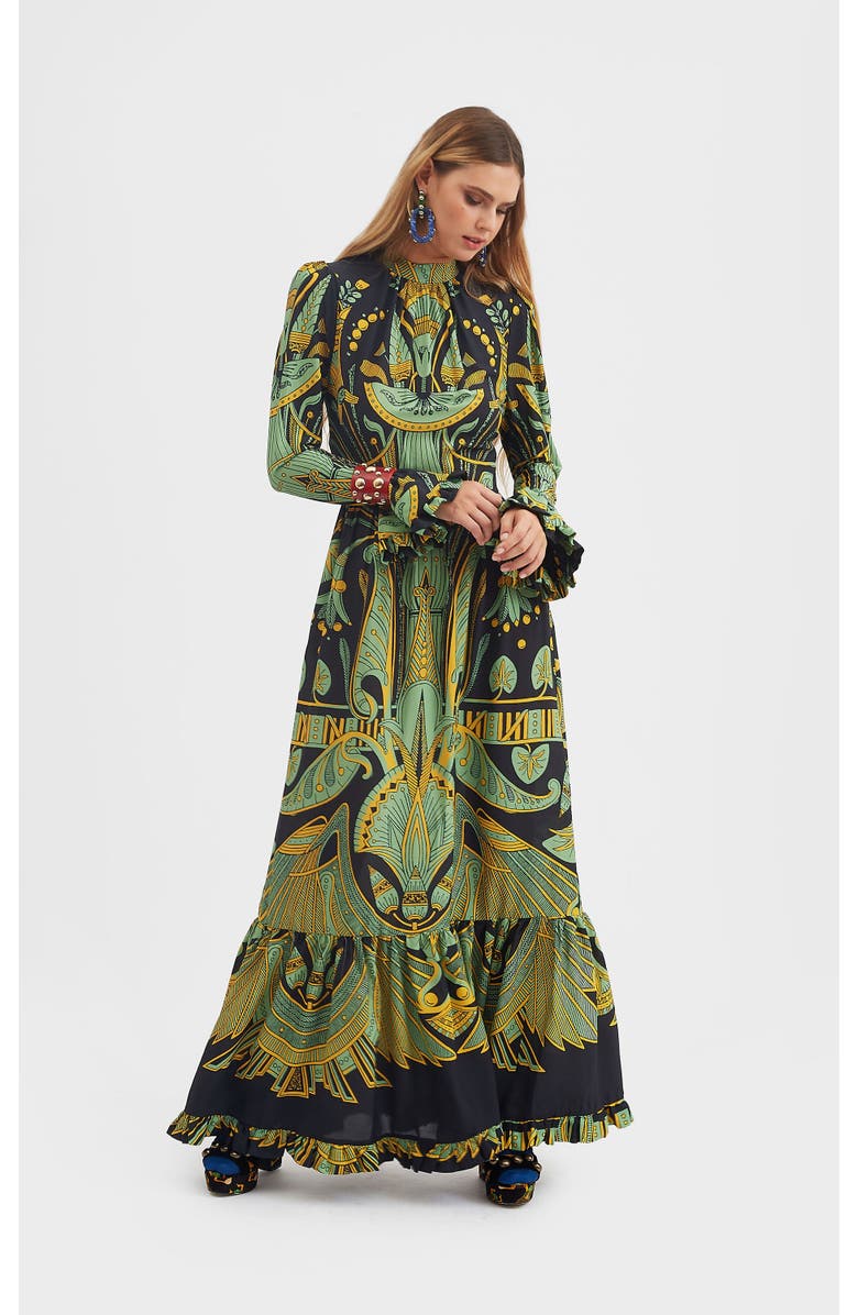 La DoubleJ Visconti Dress, Main, color, The Nile Placée Black