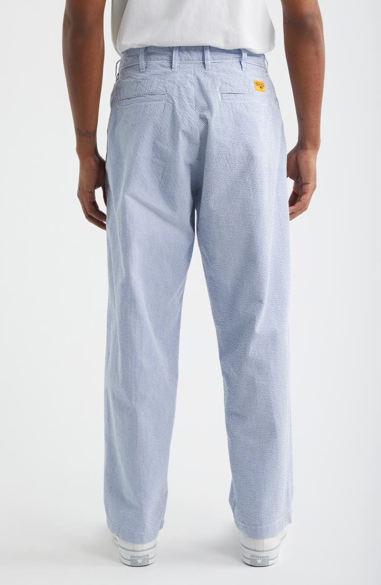 Service Works Part Timer Organic Cotton Seersucker Pants, Alternate, color, Navy Stripe
