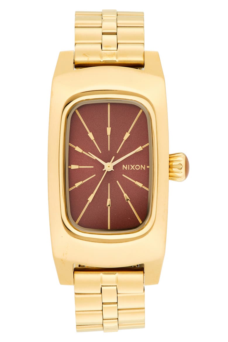 Frankie Bracelet Watch, 24mm, Main, color, MID CENTURY / GOLD / COGNAC