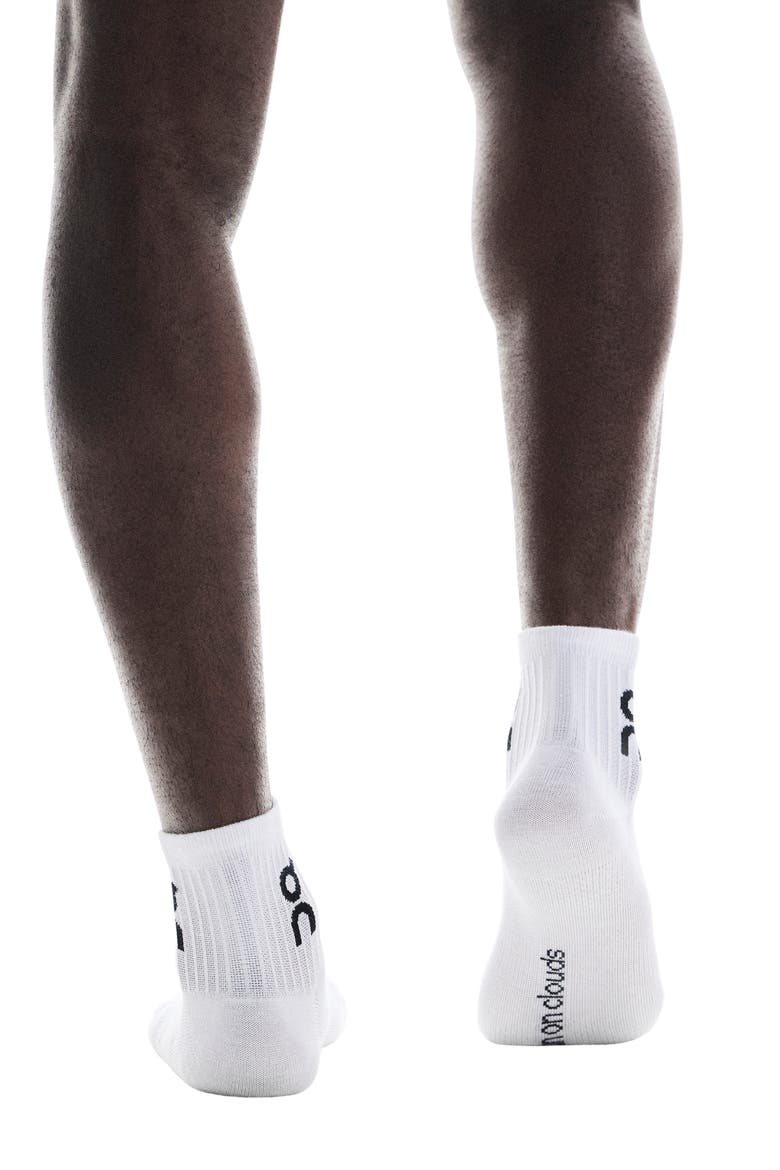 Logo Mid 3-Pack Socks, Alternate, color, WHITE