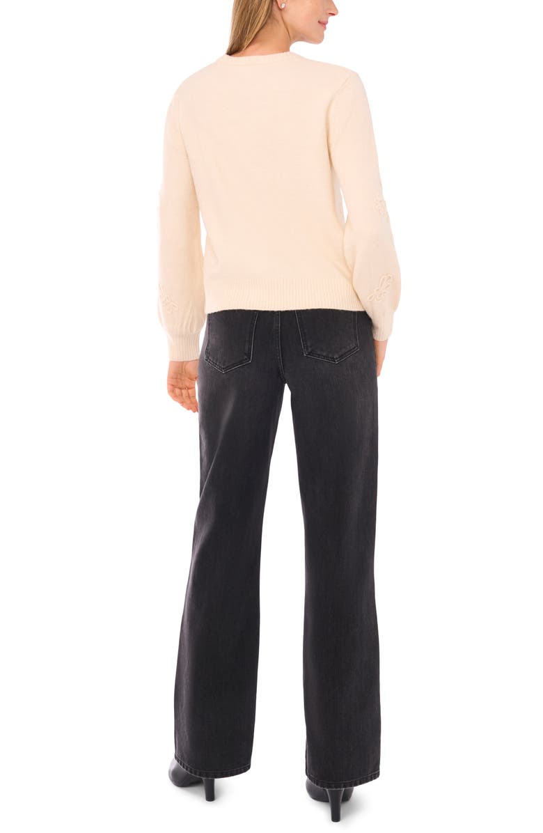 Parker Floral Embroidered Sweater, Alternate, color, Ancient Ivory