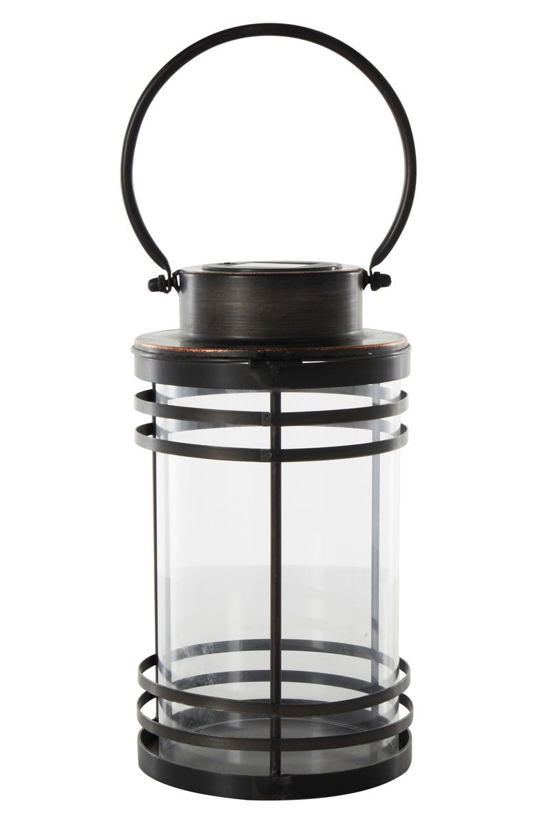 GINGER BIRCH STUDIO Metal Candle Lantern, Alternate, color, Black
