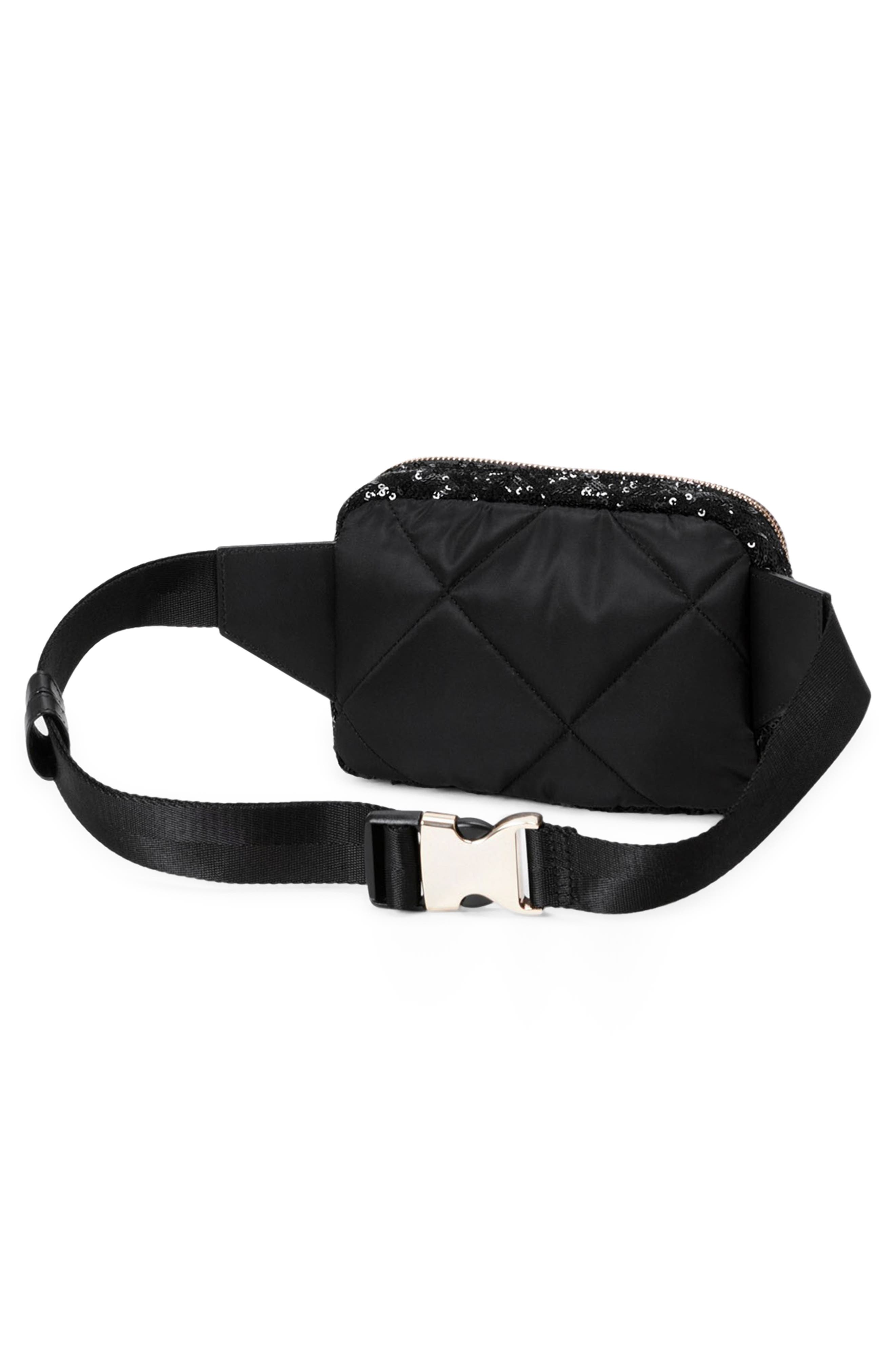 MZ Wallace Madison Quilted Sequin Belt Bag, Alternate, color, 