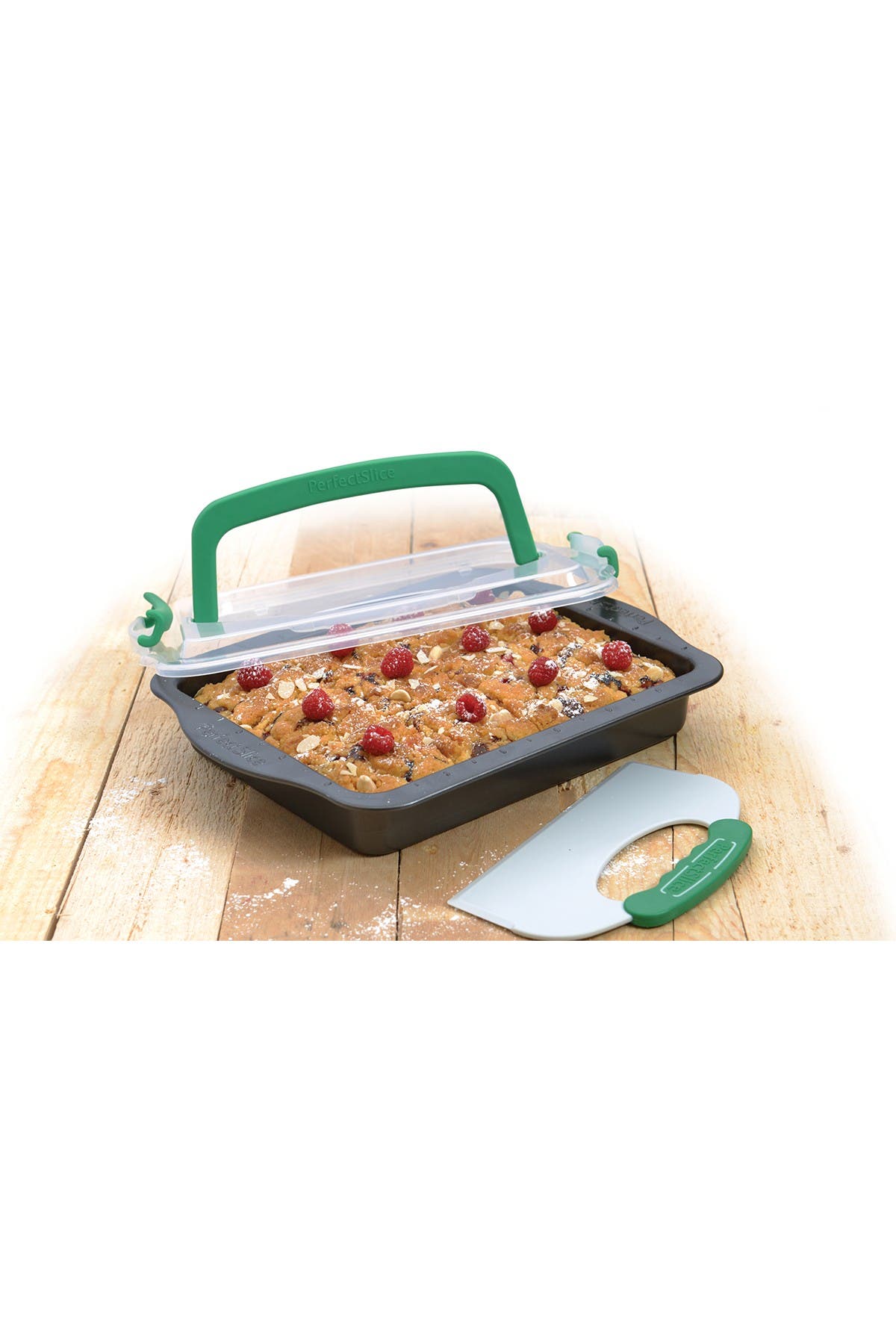 BergHOFF Perfect Slice Covered 9x13 Cake Pan & Cutting Tool - 3-Piece Set