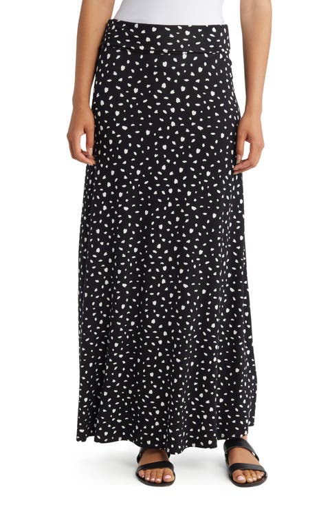 Roll Waist Maxi Skirt