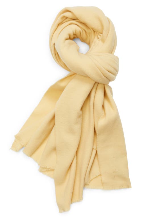 Totême Toteme Classic Wide Virgin Wool Scarf In Soft Yellow