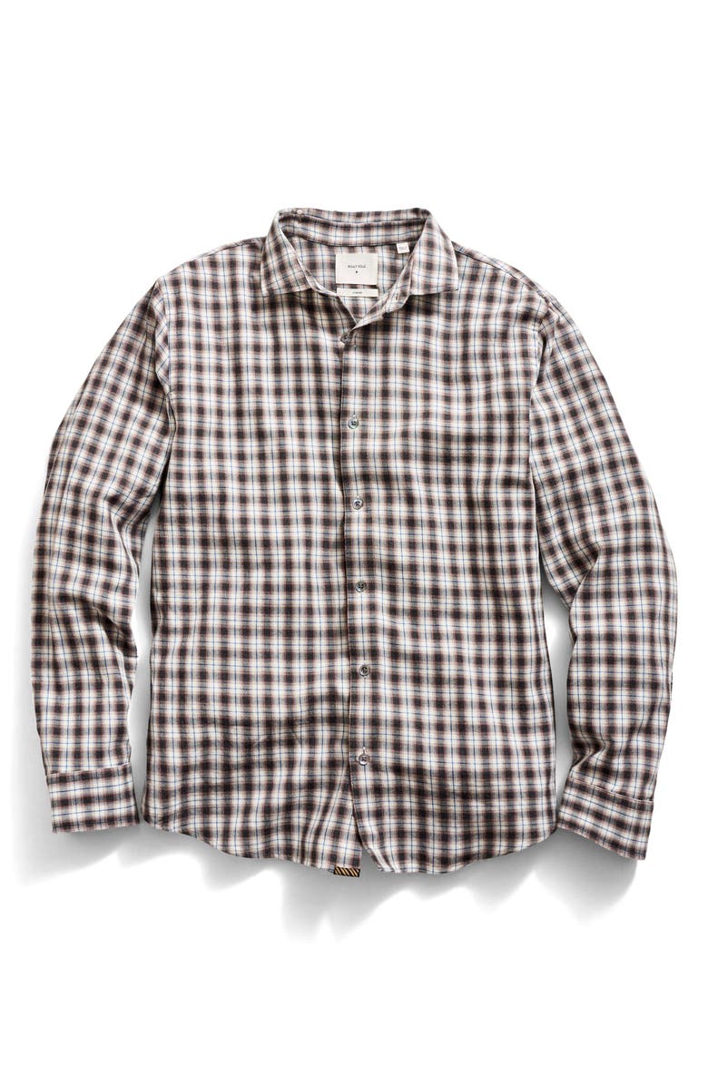 Billy Reid Hutcheson Plaid Cotton Button-Up Shirt, Main, color, Brown Multi