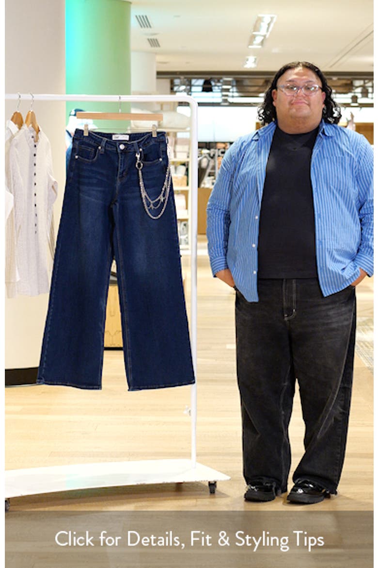 Joey Baggy Wide Leg Jeans with Chain Accent video