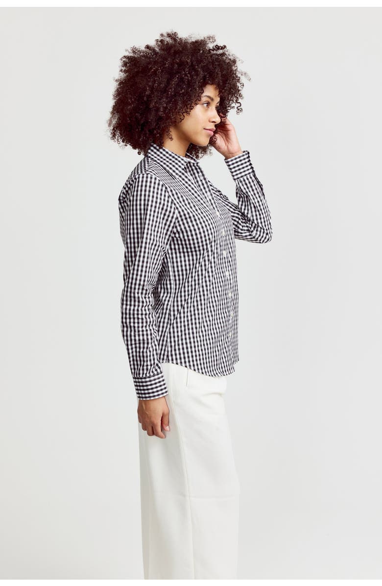 The Shirt by Rochelle Behrens The Icon Shirt in Large Check, Alternate, color, Black