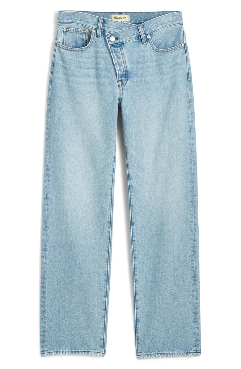 Madewell Cross Tab Edition Low Slung Straight Jeans, Alternate, color, Sevilla Wash