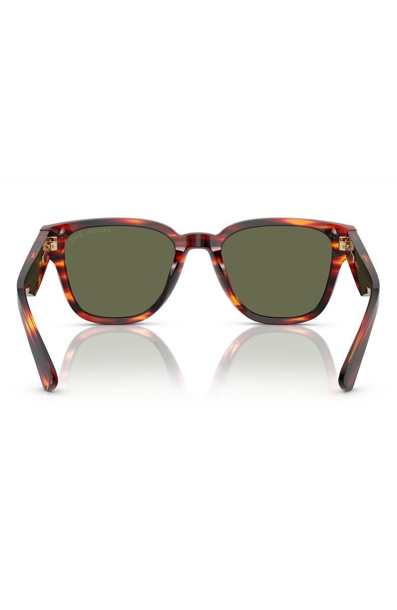 Prada 52mm Polarized Pillow Sunglasses, Alternate, color, Havana Red