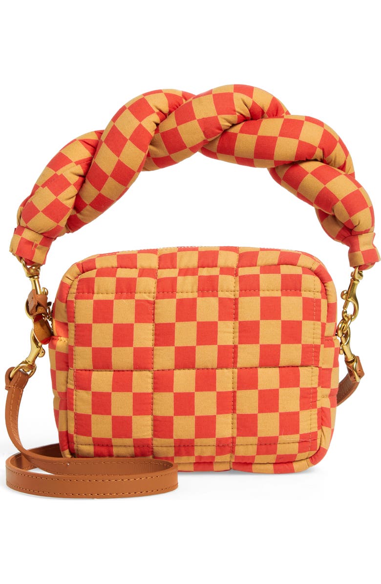 Clare V. Lucie Quilted Checker Crossbody Bag, Main, color,