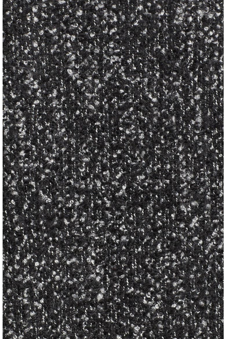 Tweed Bouclé Belted Cape, Alternate, color, BLACK GREY