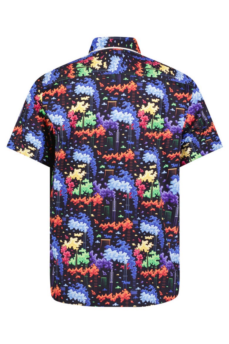 Smoke Print Short Sleeve Shirt, Alternate, color, Multi