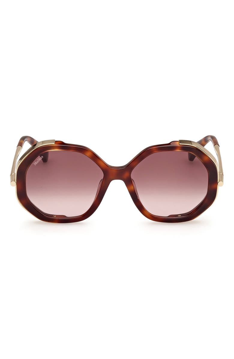Max Mara 55mm Geometric Sunglasses, Main, color, 