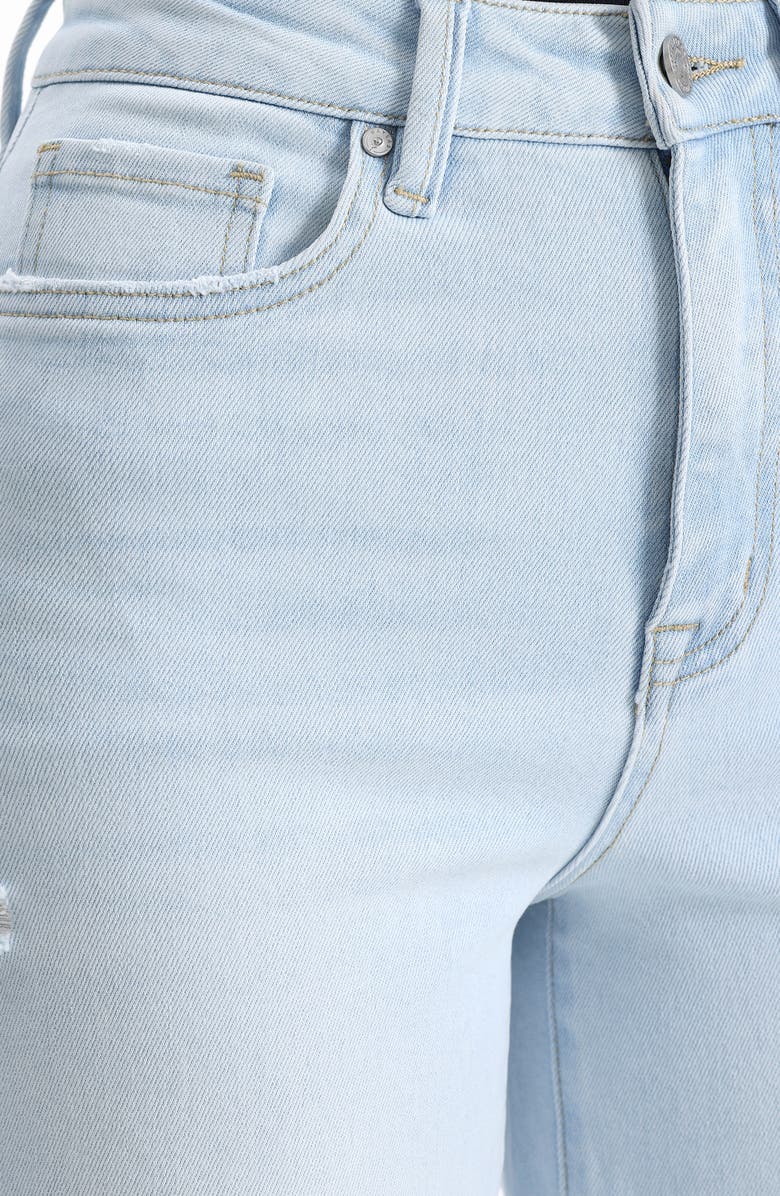 Bayeas High Waist Ankle Tapered Jeans, Alternate, color, Light Blue