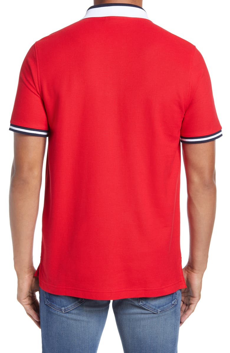 Psycho Bunny Britania Short Sleeve Polo, Alternate, color, Brilliant Red