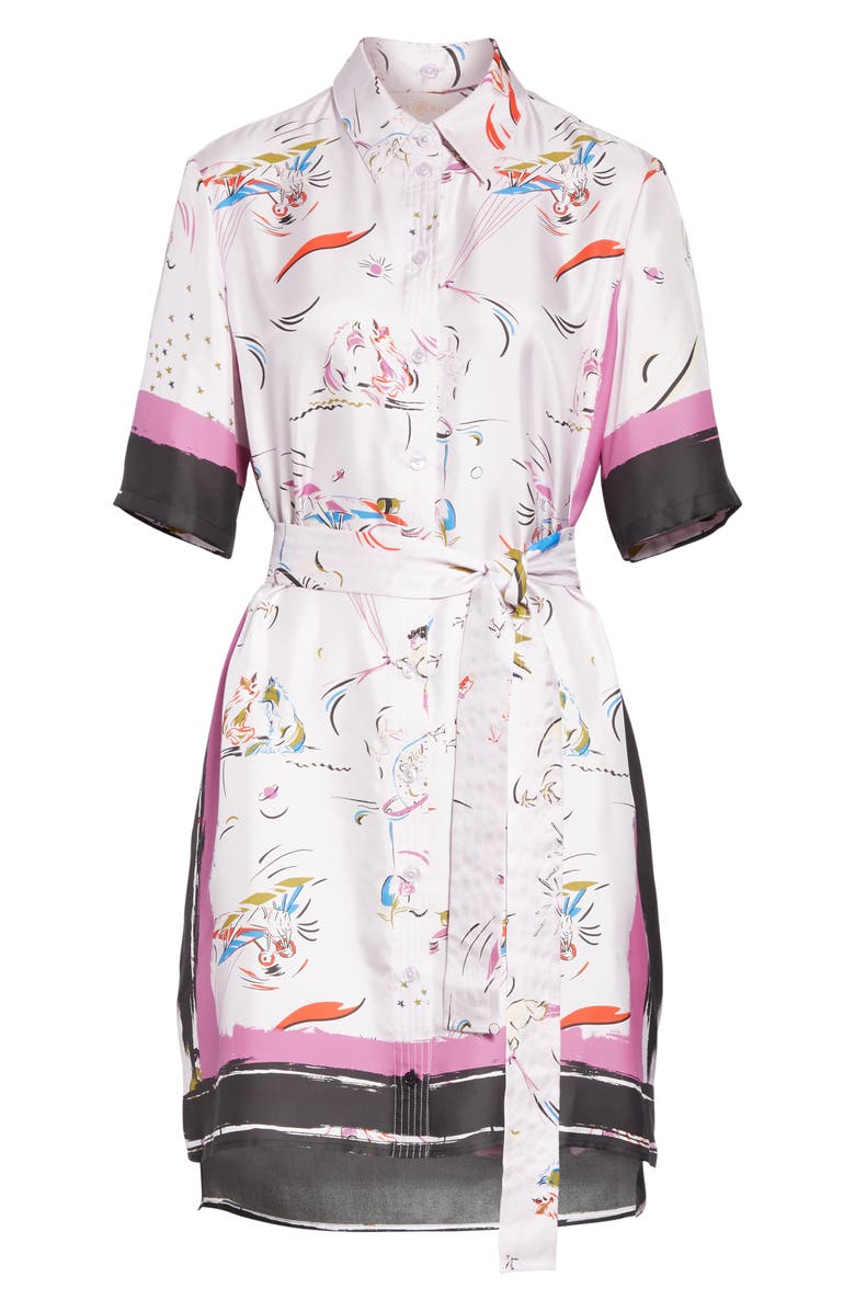 Tory Burch Painted Border Shirtdress, Alternate, color, 