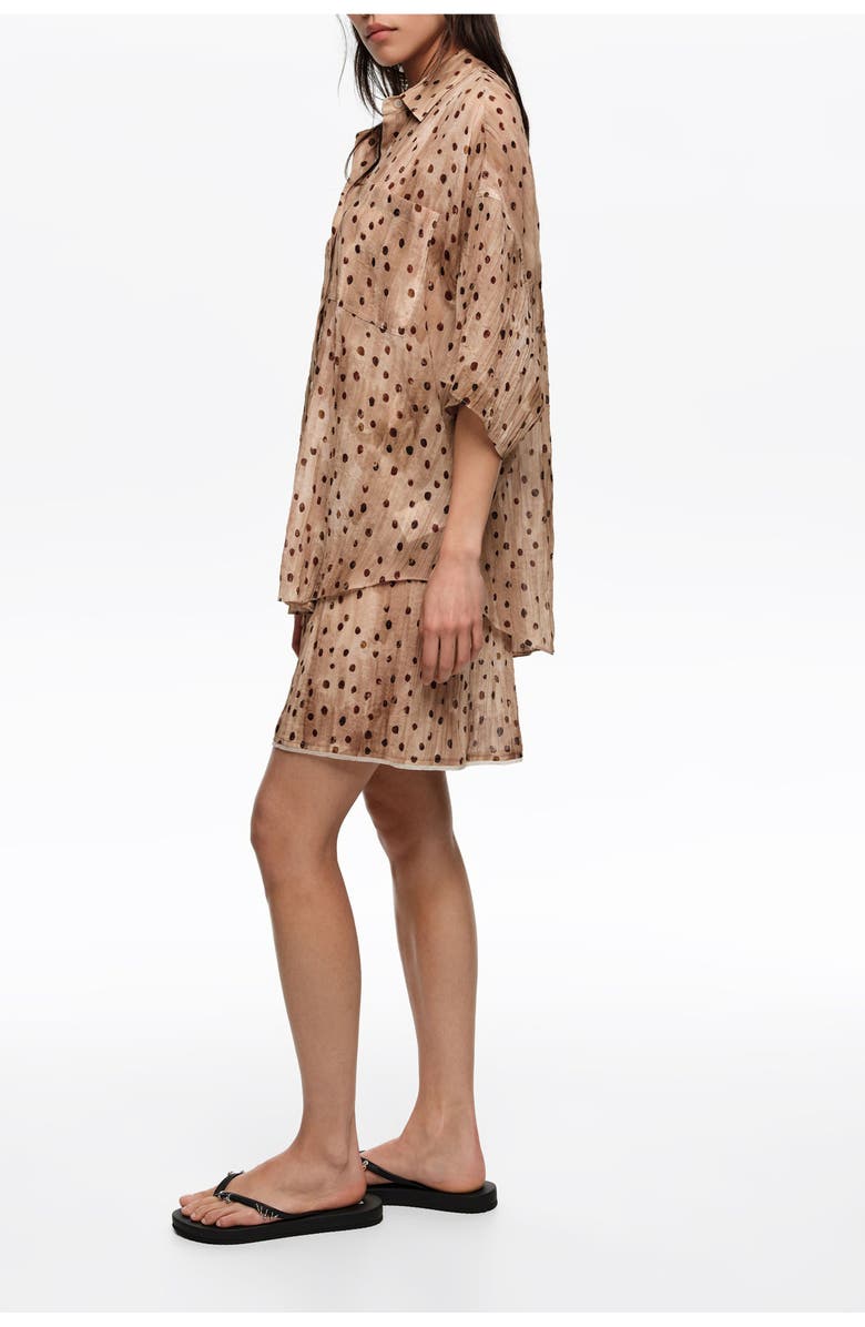 Bimba y Lola Dots Pleated Bermuda Shorts, Alternate, color, Watercolor Dots