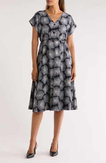 NORDSTROM RACK Short Sleeve Button Front Dress