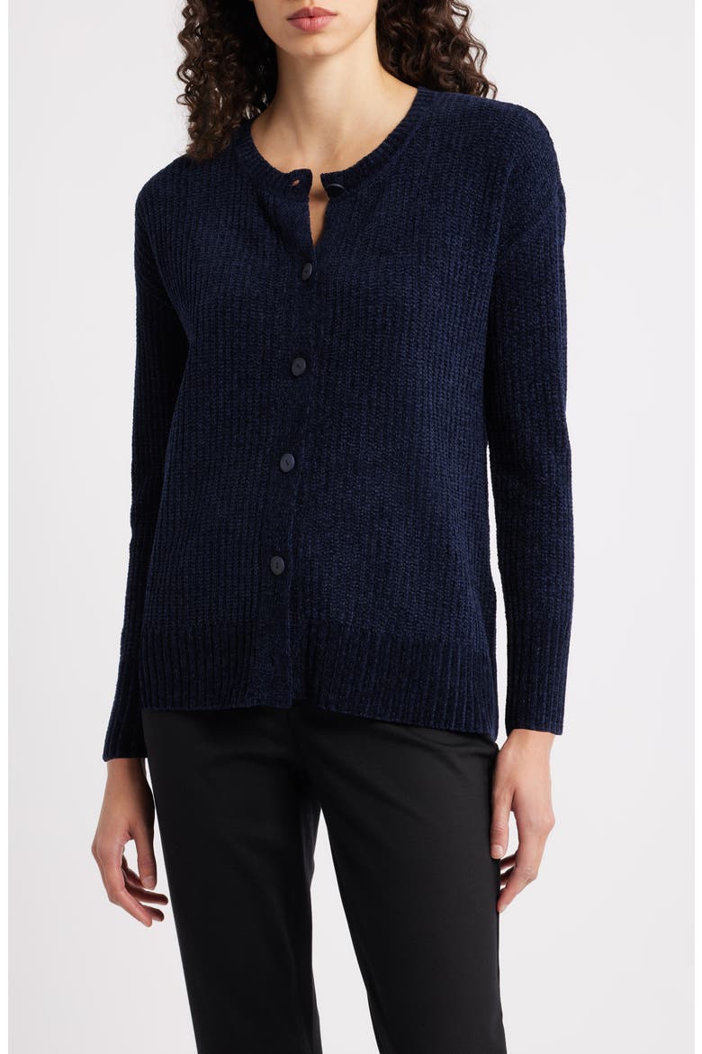 Crewneck Cardigan, Main, color, INK