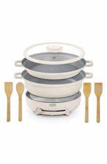 Dash Stacks 8-Piece Ceramic Cookware Set with Electric Burner