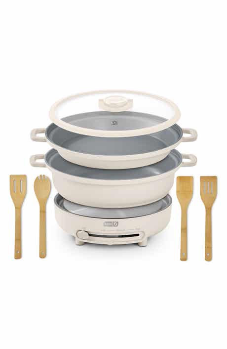 Dash Stacks 8-Piece Ceramic Cookware Set with Electric Burner