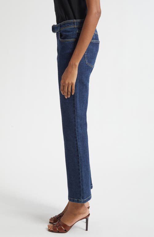 Cinq À Sept Cinq A Sept Madi High Rise Belted Ankle Jeans In Fontaine In Blue