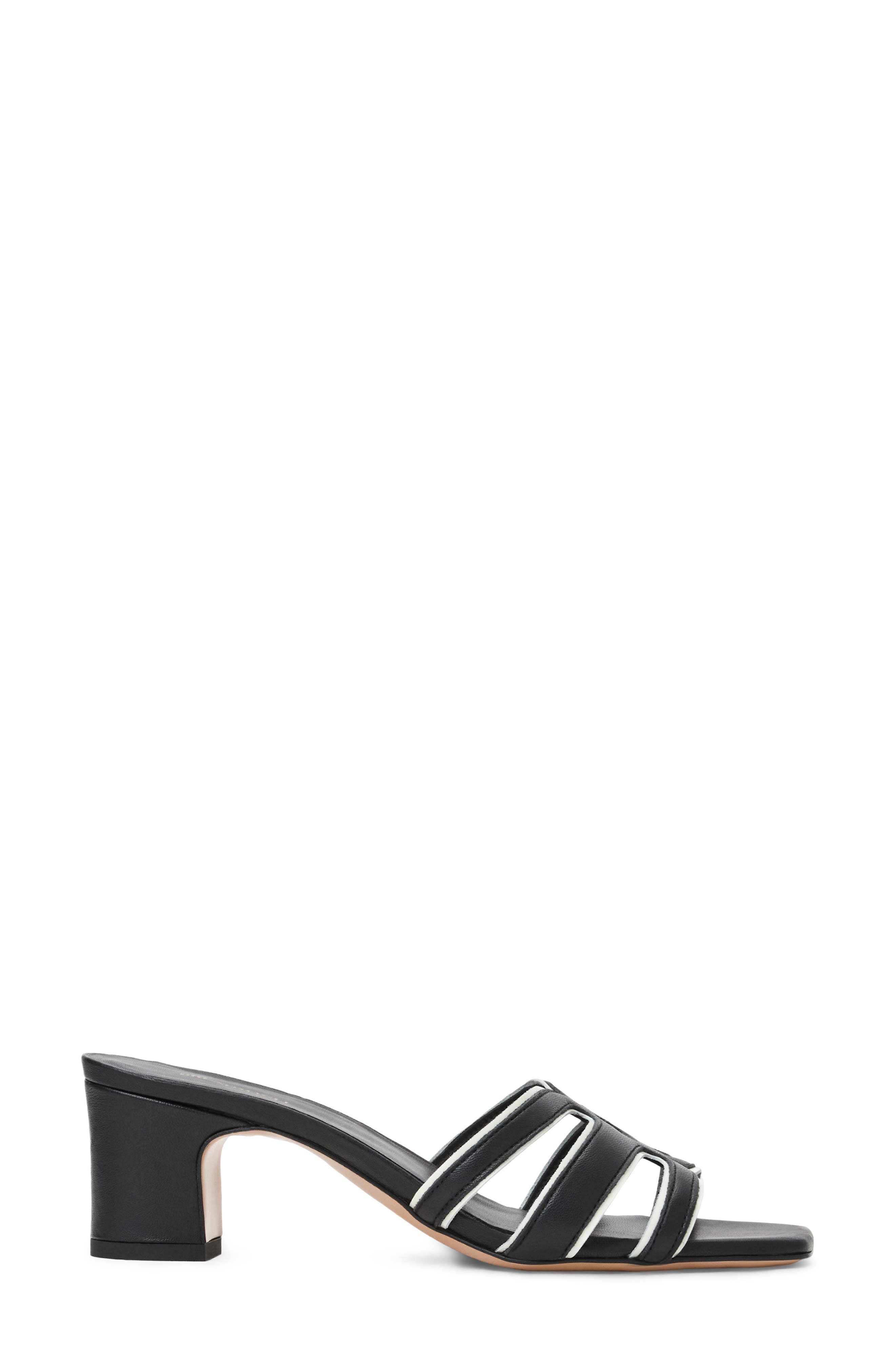 Bruno Magli Enora Slide Sandal, Alternate, color, Black Nappa/ Bone