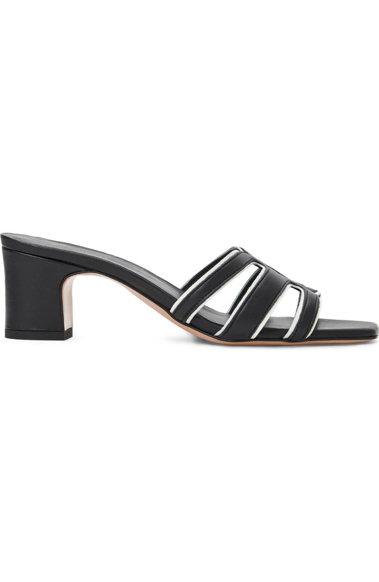 Bruno Magli Enora Slide Sandal, Alternate, color, Black Nappa/ Bone