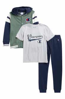 Kids' Hooded Fleece Jacket, T-Shirt & Joggers Set