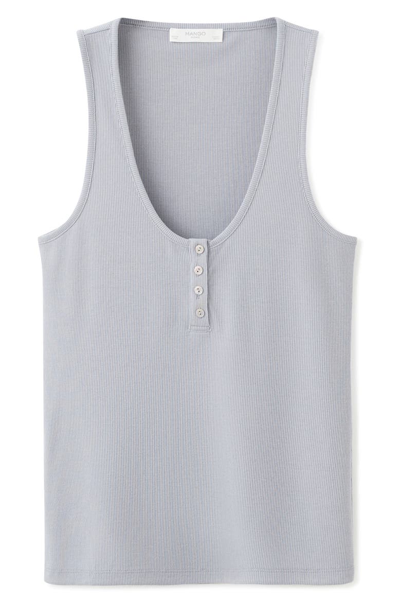 Rib Pajama Top, Alternate, color, GREY