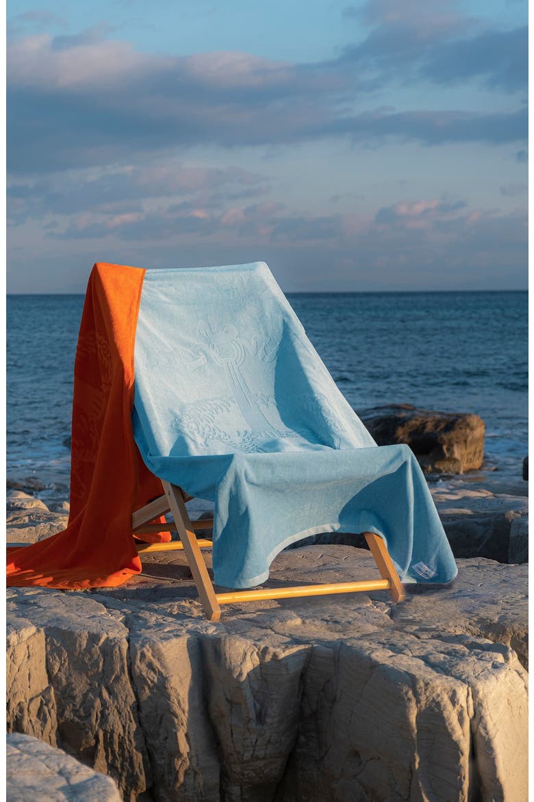 Cotton Jacquard Beach Towel, Alternate, color, BLUE