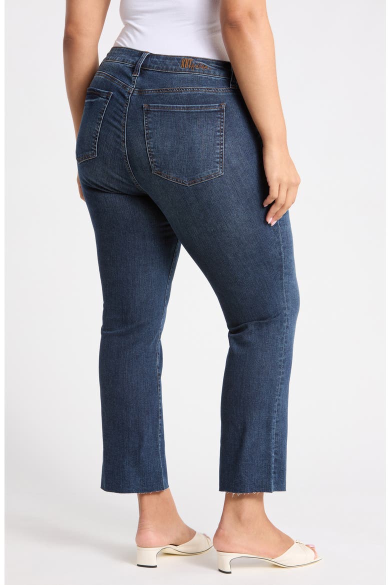 Nikki Raw Hem Mid Rise Ankle Flare Jeans, Alternate, color, AYANA