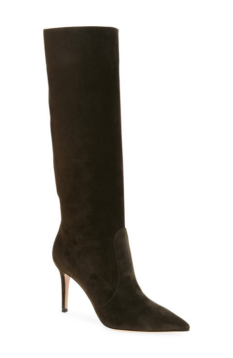 ロングブーツ Gianvito Rossi FW25 'Ascott' boots (G8012820GOMCLN MOKA) Moka 50mm Lug Sole Boot