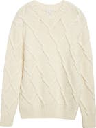 Eleventy Diamond Stitch Wool Sweater